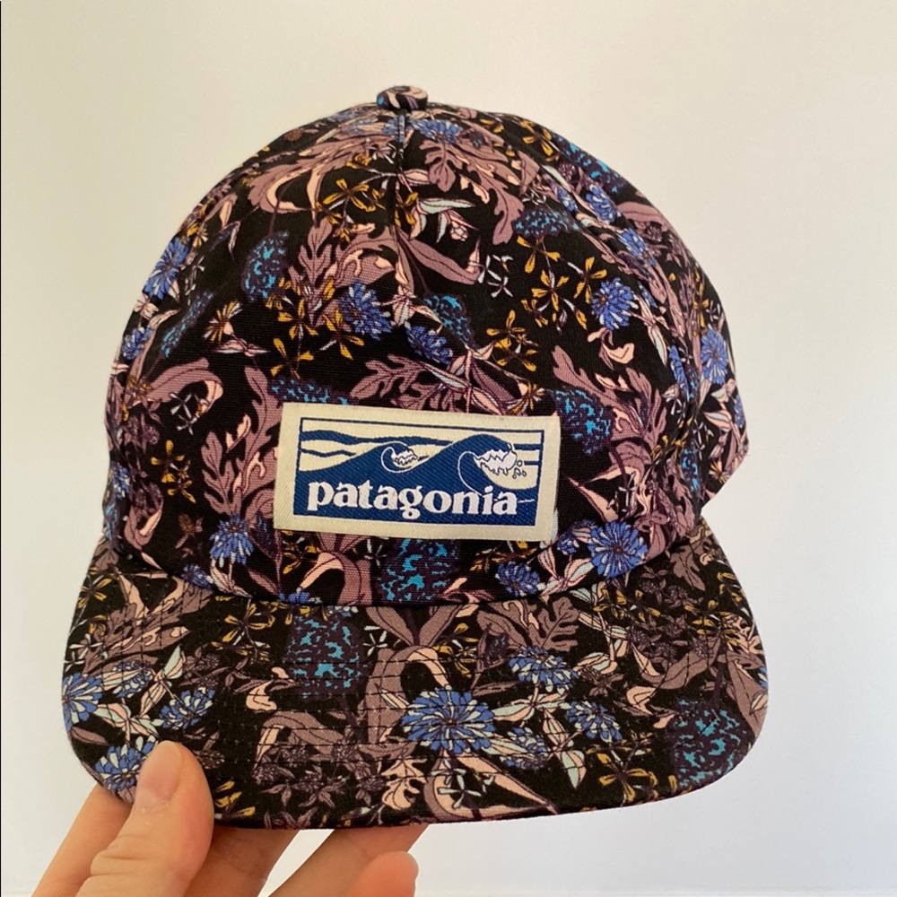 Patagonia Floral Cap - Black and Blue and purple